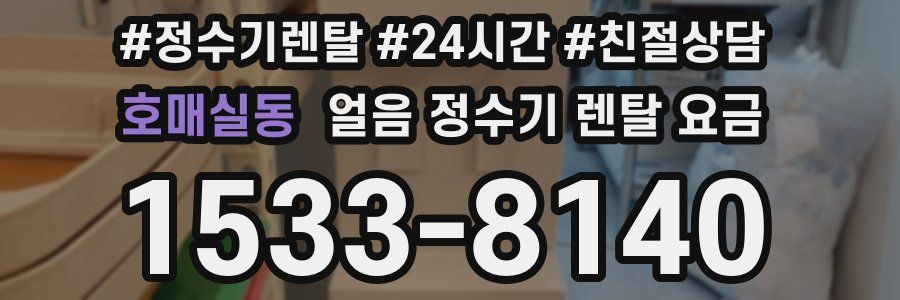 호매실동 얼음 정수기 렌탈 요금