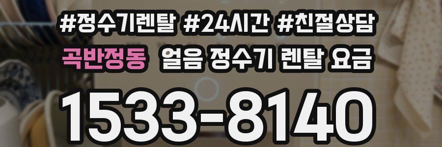 곡반정동 얼음 정수기 렌탈 요금