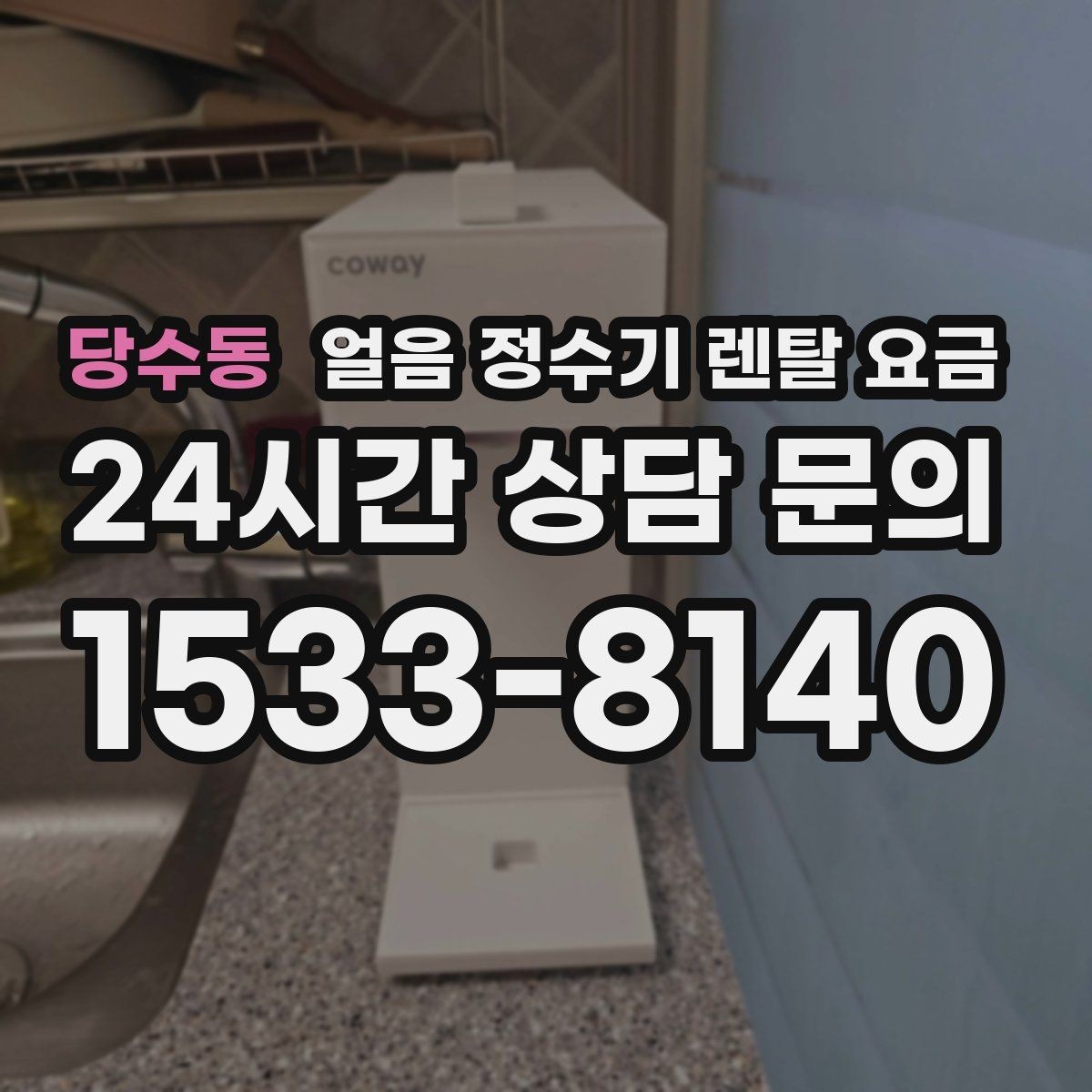 당수동 얼음 정수기 렌탈 요금 싱크대형과 스탠드형 차이