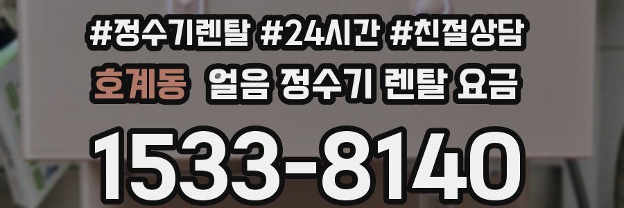 호계동 얼음 정수기 렌탈 요금