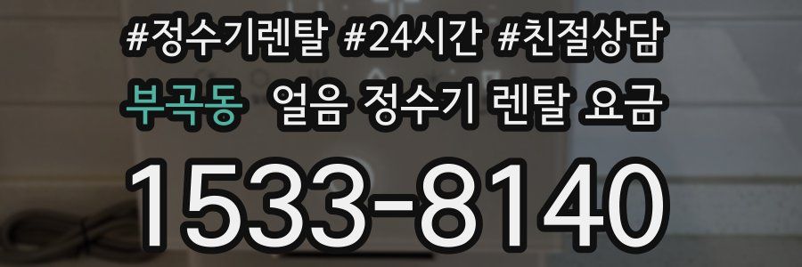 부곡동 얼음 정수기 렌탈 요금