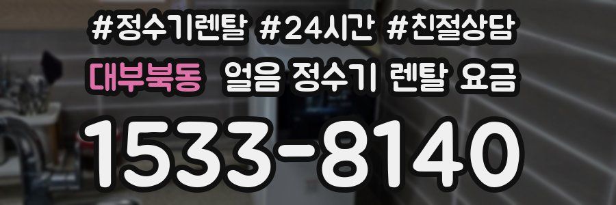 대부북동 얼음 정수기 렌탈 요금