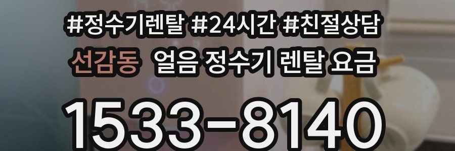 선감동 얼음 정수기 렌탈 요금