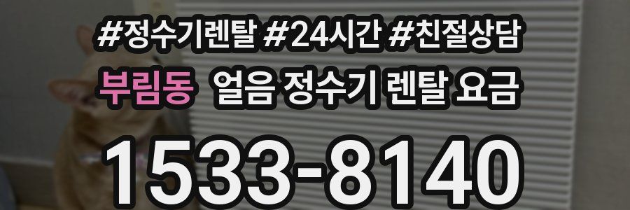 부림동 얼음 정수기 렌탈 요금