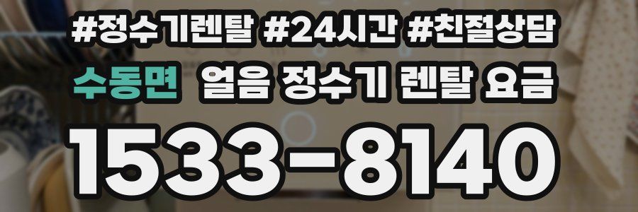 수동면 얼음 정수기 렌탈 요금