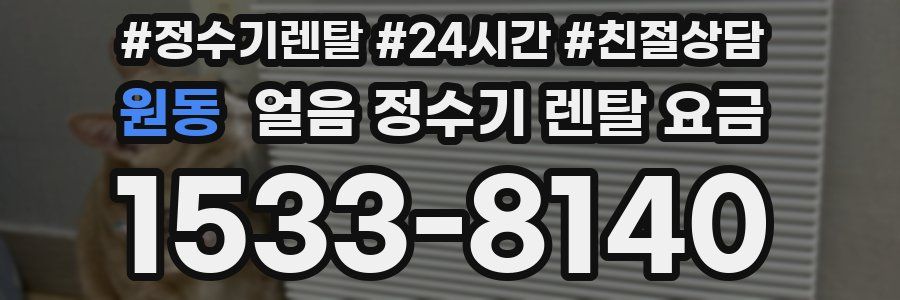 원동 얼음 정수기 렌탈 요금