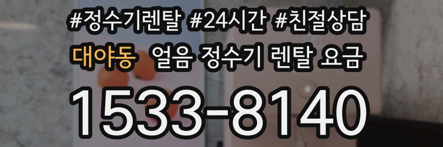 대야동 얼음 정수기 렌탈 요금