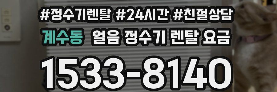 계수동 얼음 정수기 렌탈 요금