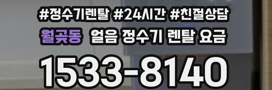 월곶동 얼음 정수기 렌탈 요금