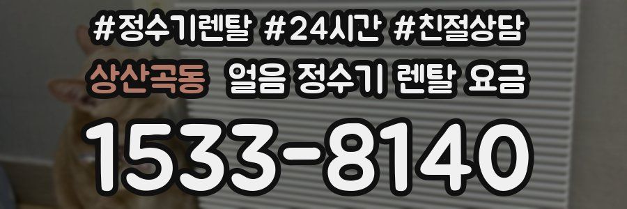 상산곡동 얼음 정수기 렌탈 요금