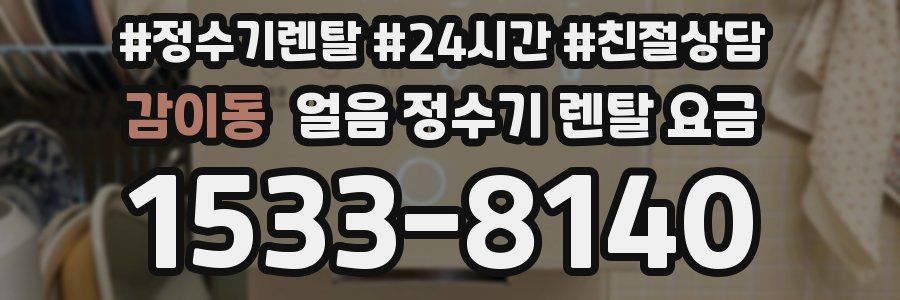 감이동 얼음 정수기 렌탈 요금