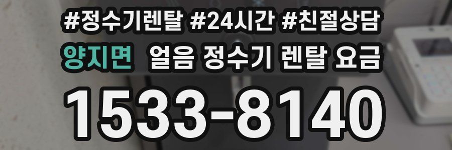 양지면 얼음 정수기 렌탈 요금