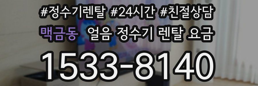 맥금동 얼음 정수기 렌탈 요금