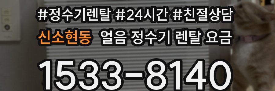 신소현동 얼음 정수기 렌탈 요금