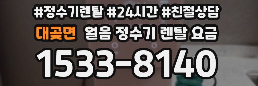 대곶면 얼음 정수기 렌탈 요금