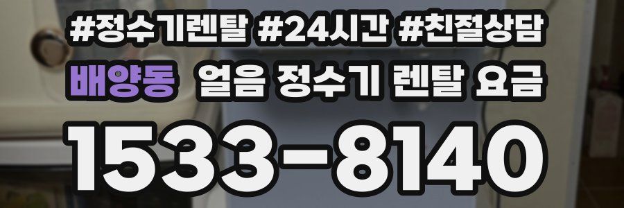 배양동 얼음 정수기 렌탈 요금