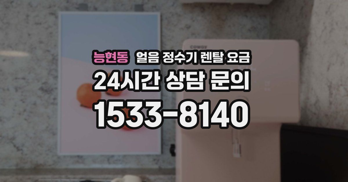 능현동 얼음 정수기 렌탈 요금