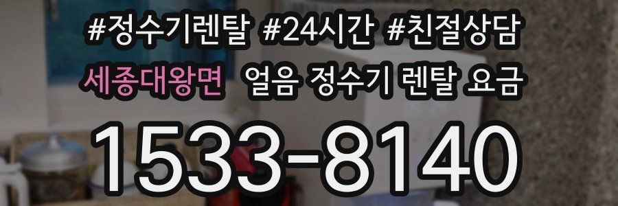 세종대왕면 얼음 정수기 렌탈 요금