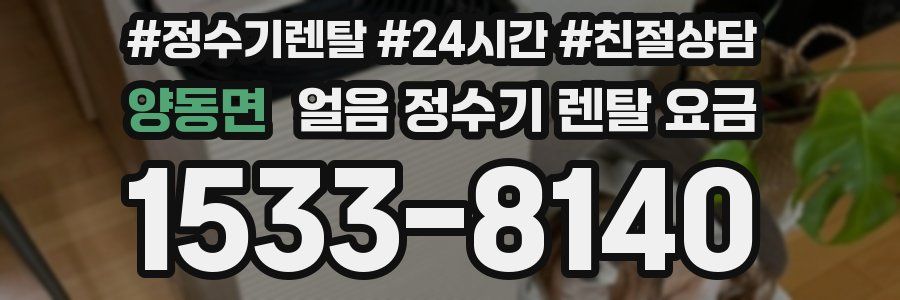 양동면 얼음 정수기 렌탈 요금