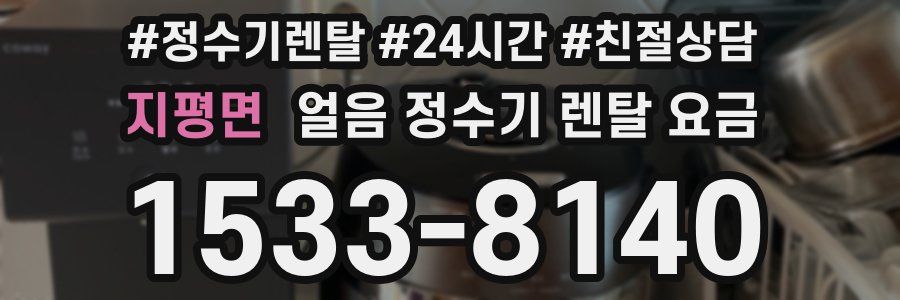 지평면 얼음 정수기 렌탈 요금