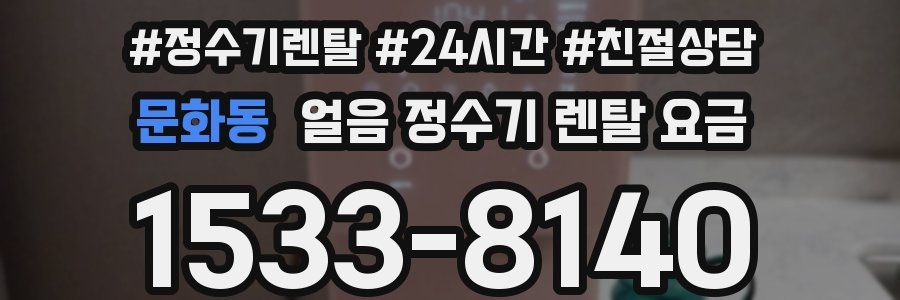 문화동 얼음 정수기 렌탈 요금