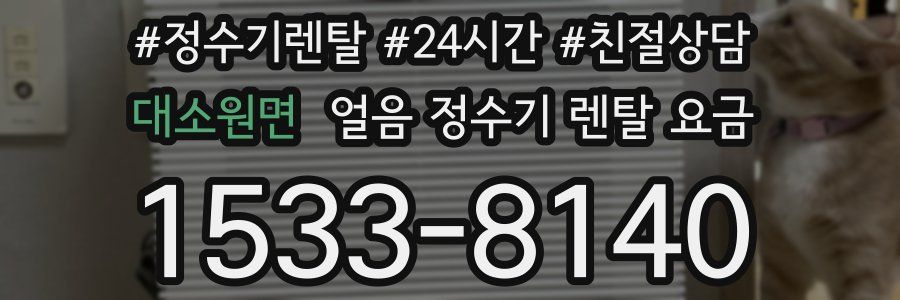 대소원면 얼음 정수기 렌탈 요금
