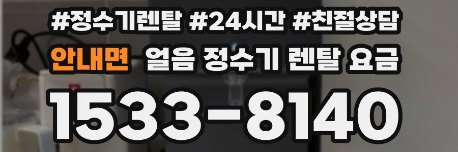 안내면 얼음 정수기 렌탈 요금