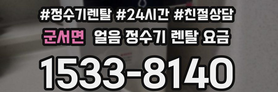 군서면 얼음 정수기 렌탈 요금