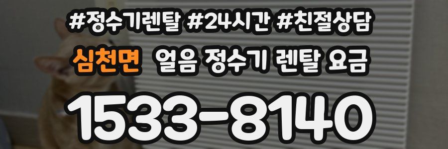 심천면 얼음 정수기 렌탈 요금