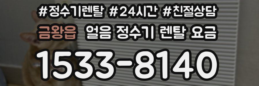 금왕읍 얼음 정수기 렌탈 요금