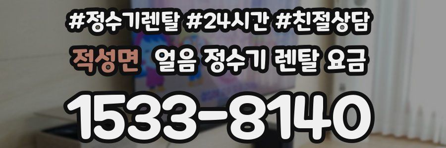 적성면 얼음 정수기 렌탈 요금