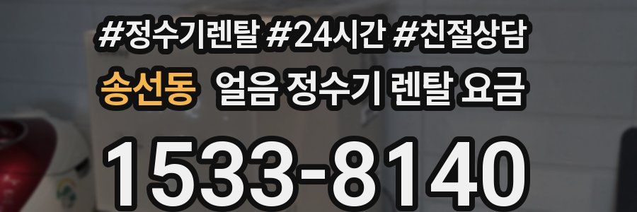 송선동 얼음 정수기 렌탈 요금