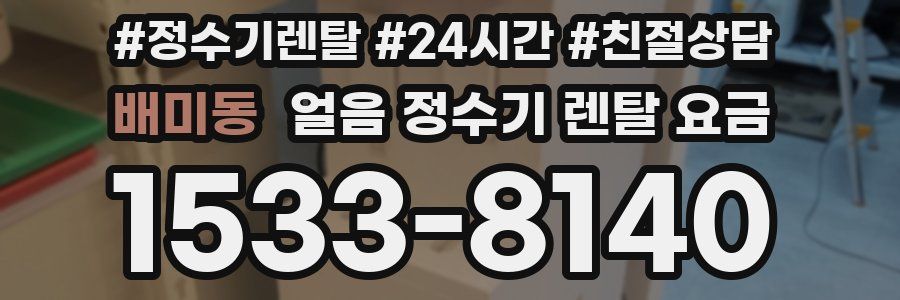 배미동 얼음 정수기 렌탈 요금