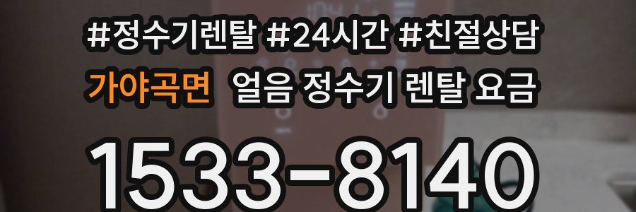 가야곡면 얼음 정수기 렌탈 요금