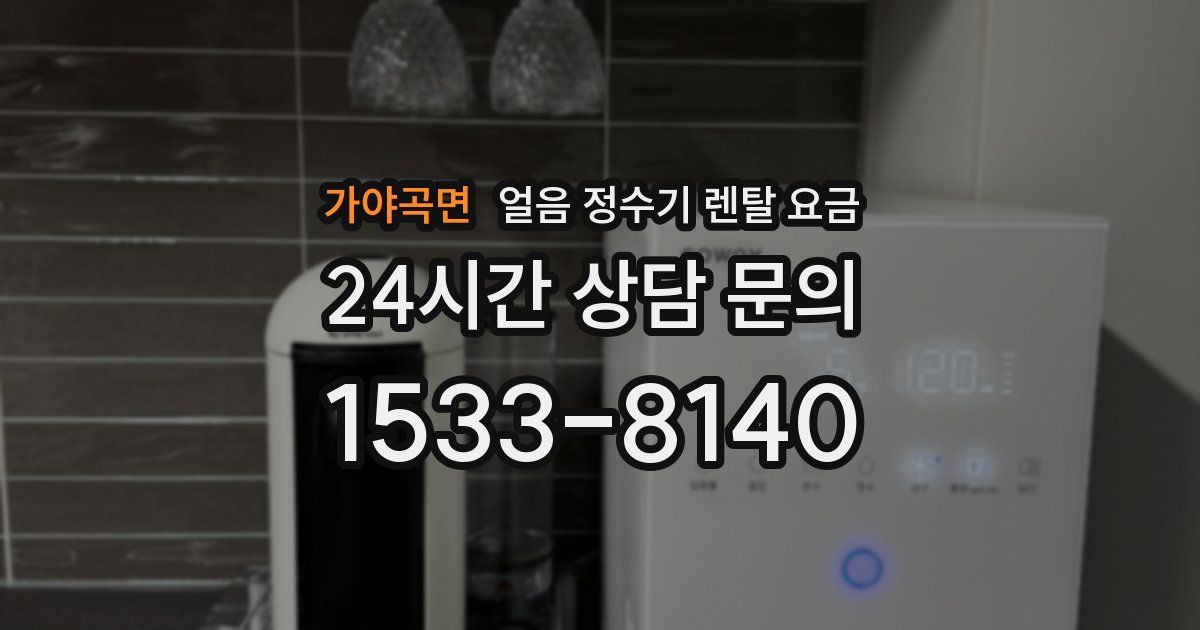 가야곡면 얼음 정수기 렌탈 요금