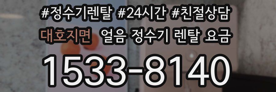 대호지면 얼음 정수기 렌탈 요금