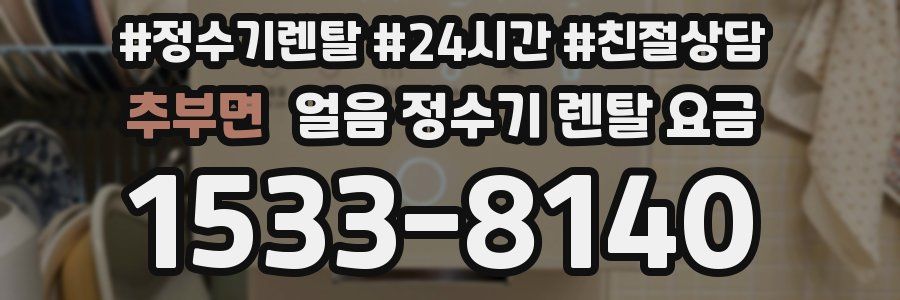 추부면 얼음 정수기 렌탈 요금