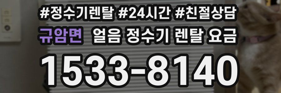 규암면 얼음 정수기 렌탈 요금