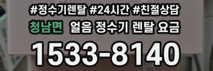 청남면 얼음 정수기 렌탈 요금