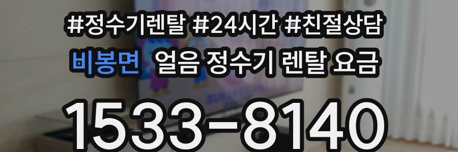 비봉면 얼음 정수기 렌탈 요금