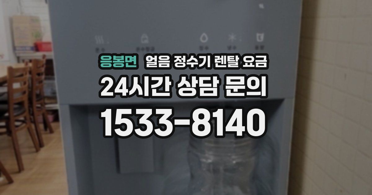 응봉면 얼음 정수기 렌탈 요금