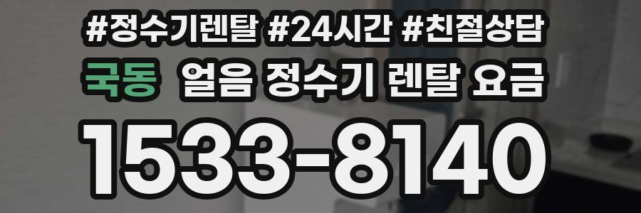 국동 얼음 정수기 렌탈 요금