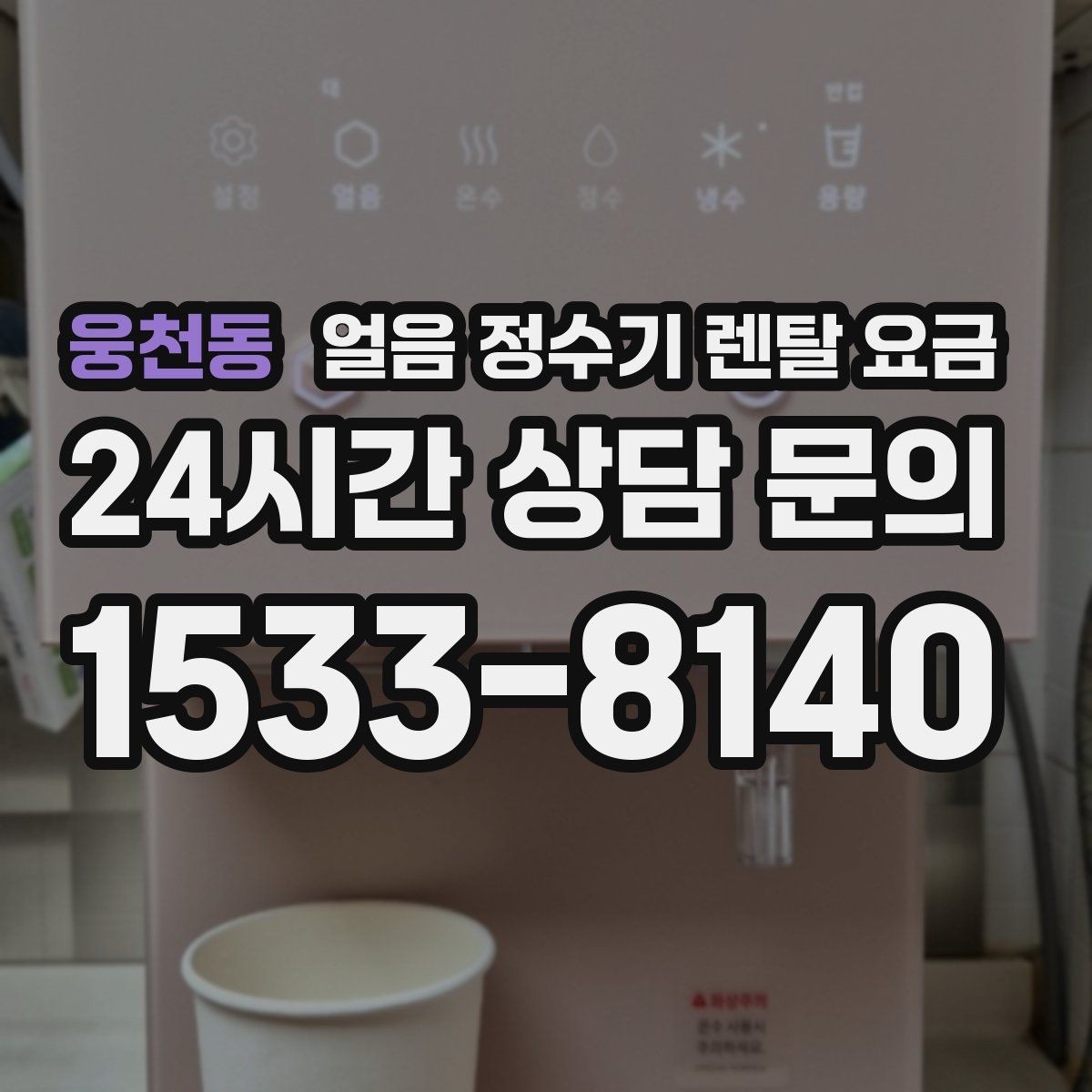 웅천동 얼음 정수기 렌탈 요금 정수 전용 제품과 비교해보기