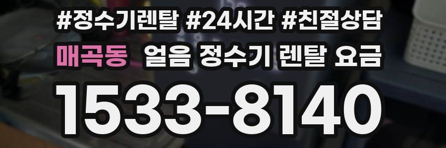 매곡동 얼음 정수기 렌탈 요금