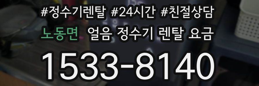 노동면 얼음 정수기 렌탈 요금