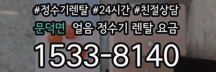 문덕면 얼음 정수기 렌탈 요금