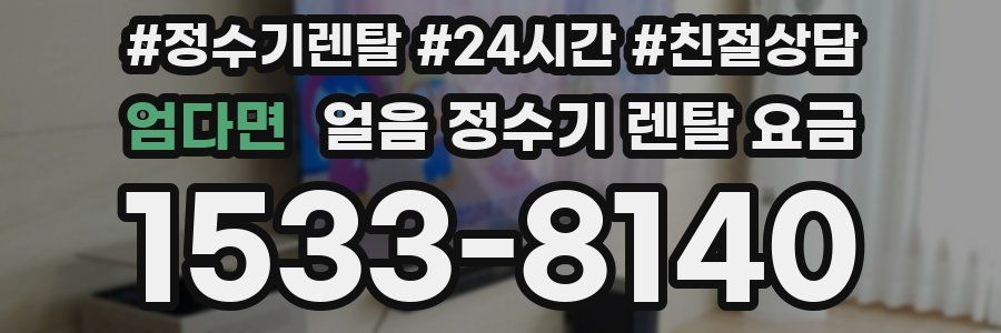 엄다면 얼음 정수기 렌탈 요금