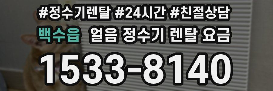 백수읍 얼음 정수기 렌탈 요금