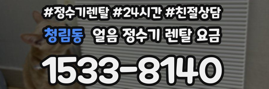 청림동 얼음 정수기 렌탈 요금