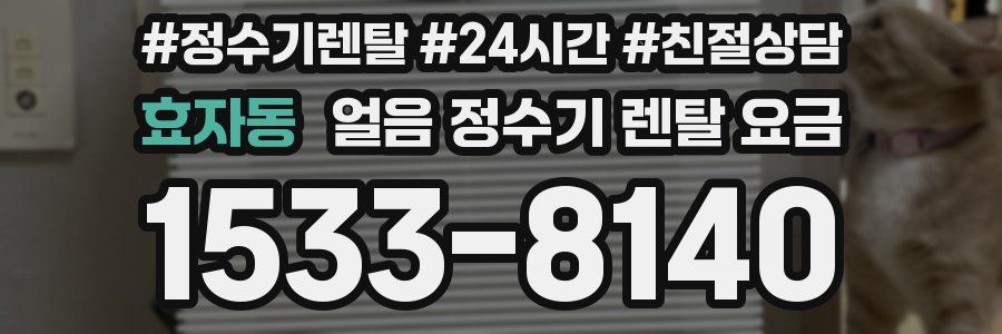 효자동 얼음 정수기 렌탈 요금